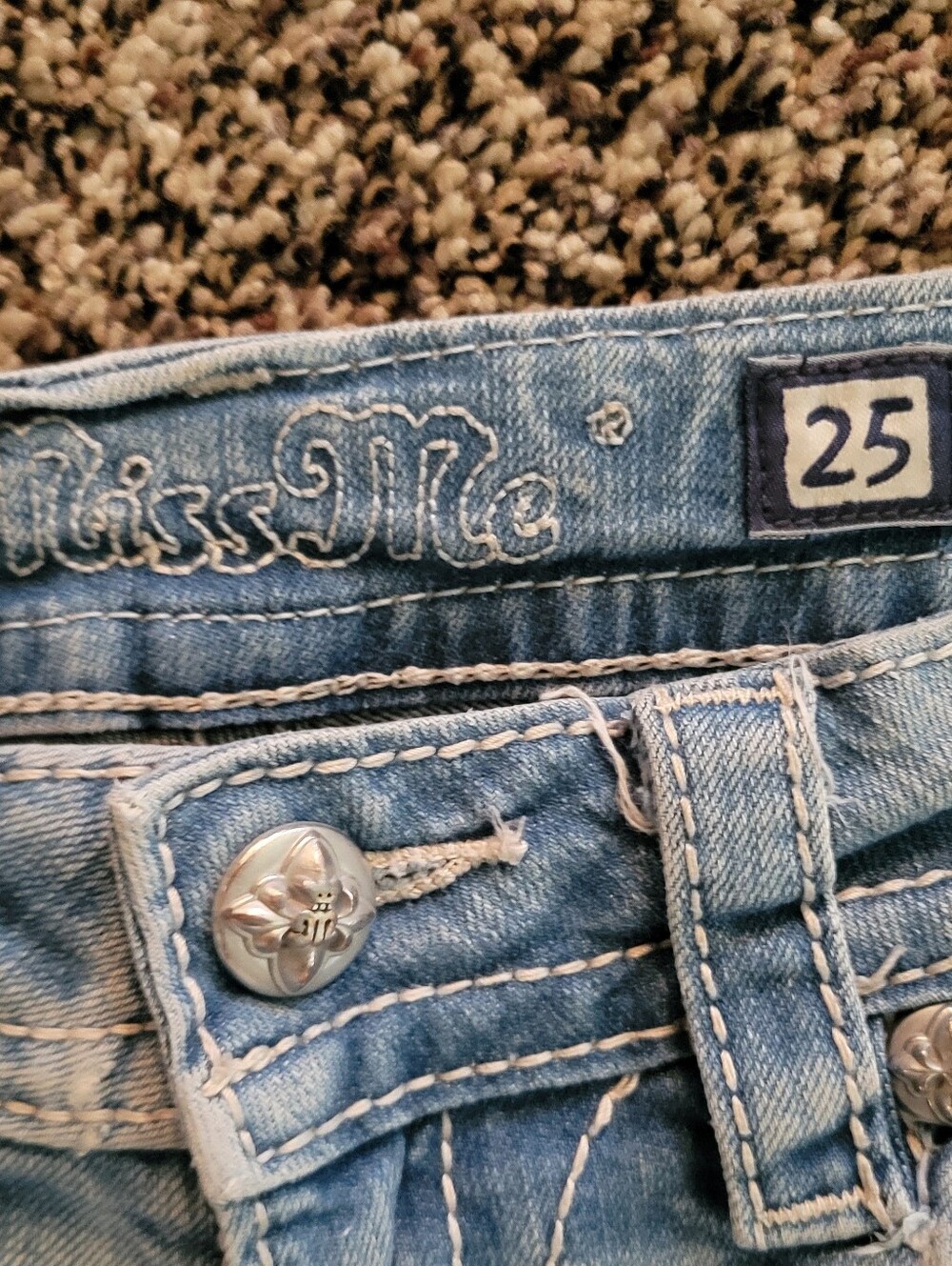 Miss Me Light Blue Embroidered Denim Jeans - Picture 2 of 6